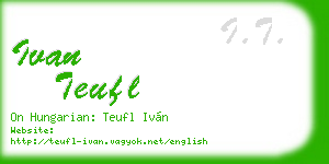 ivan teufl business card